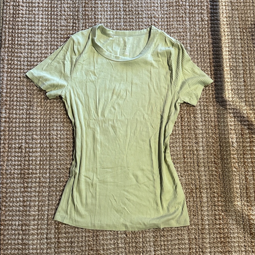 A New Day Olive Ribbed Top